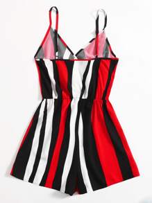 SHEIN VCAY Mono slip de color combinado de cuello cruzado - Multicolor - Ver 2