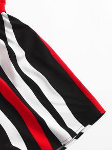 SHEIN VCAY Mono slip de color combinado de cuello cruzado - Multicolor - Ver 5