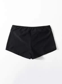 Swim Basics Summer Beach Solid Bikini Shorts