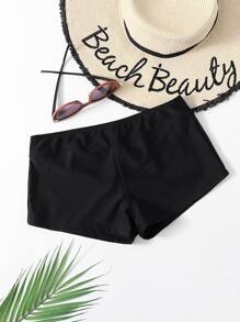 Swim Basics Summer Beach Solid Bikini Shorts
