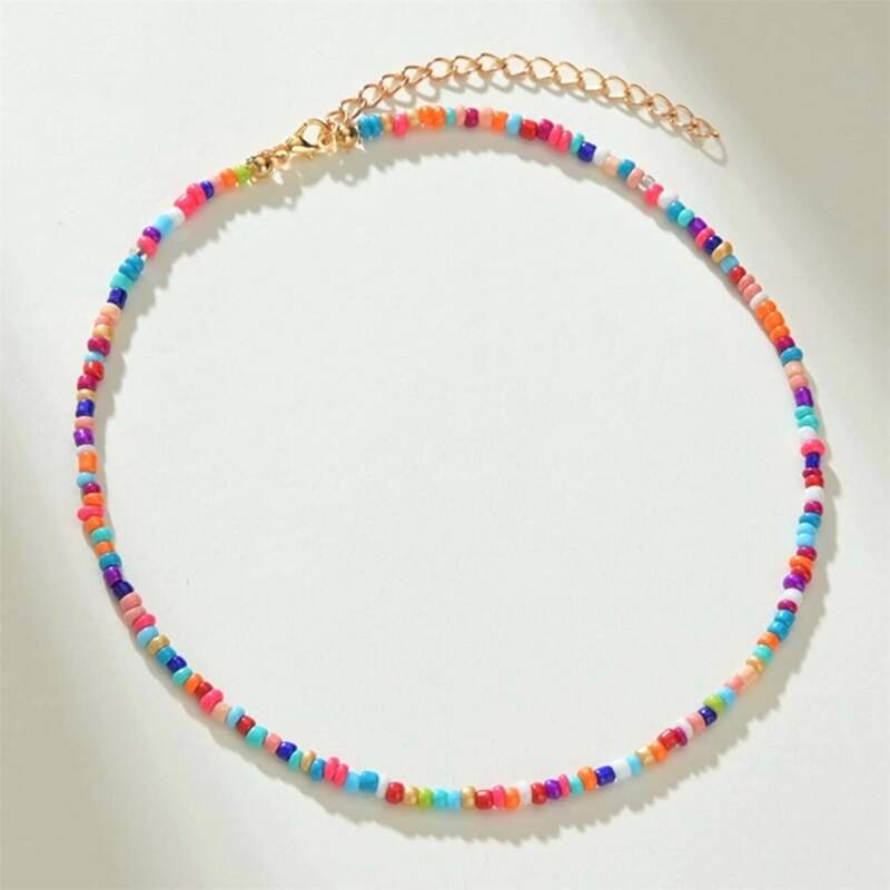 

Colorful Beaded Necklace, Multicolor