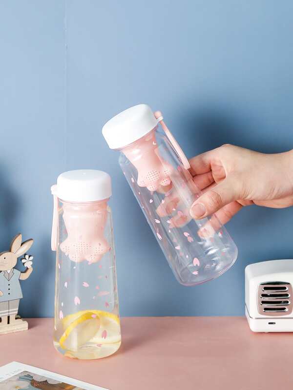 1pc Cat Paw Filter Water Bottle