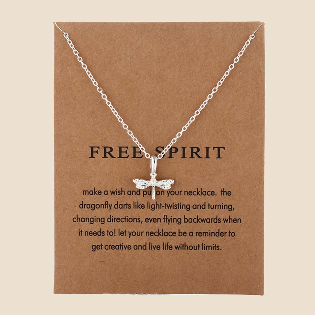 

Dragonfly Pendant Necklace, Silver