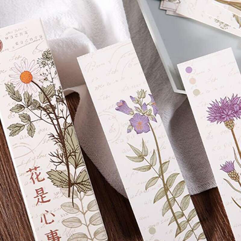 

30pcs Flower Print Postcard, Multicolor