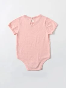 Body tejido de color combinado - Rosa coral - Ver 2