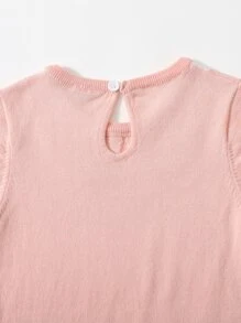 Body tejido de color combinado - Rosa coral - Ver 3