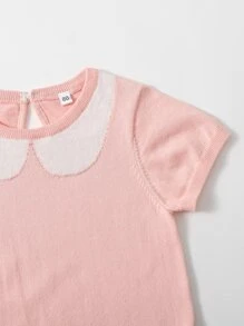 Body tejido de color combinado - Rosa coral - Ver 4