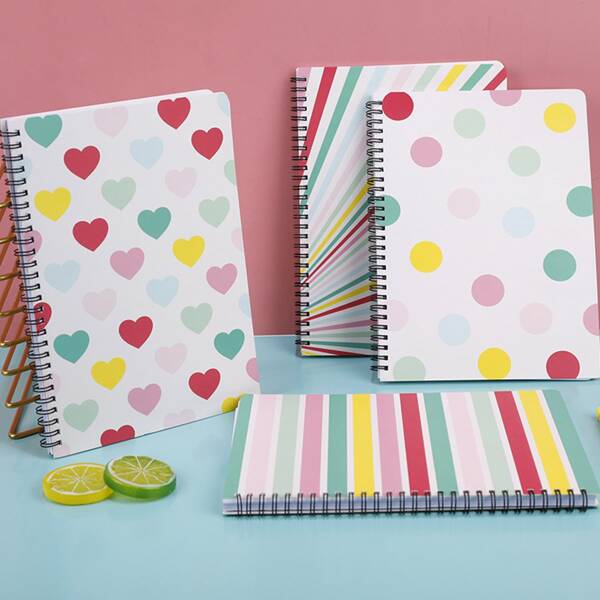 

1pc Random Pattern Spiral Notebook, Multicolor