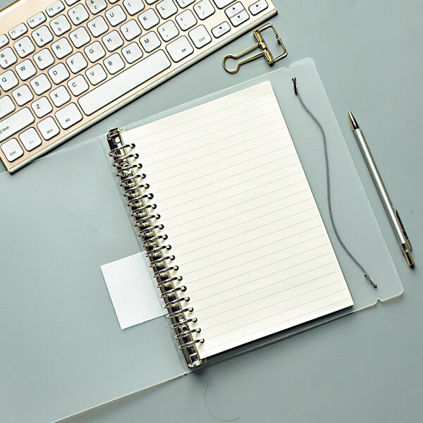 

1pc A5 Loose-leaf Lined Paper Notebook, White
