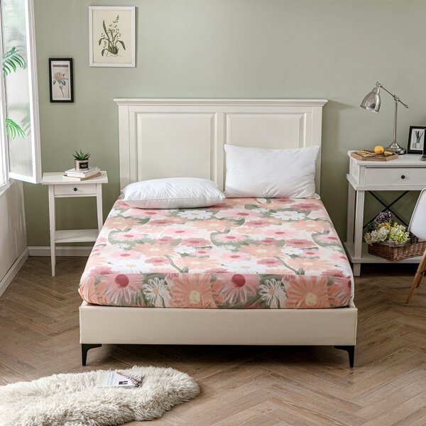 

Flower Print Fitted Sheet, Multicolor
