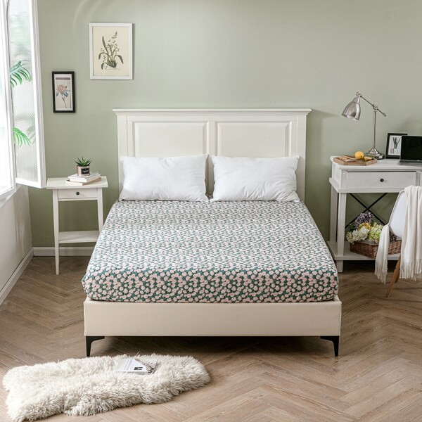 

Flower Print Fitted Sheet, Multicolor