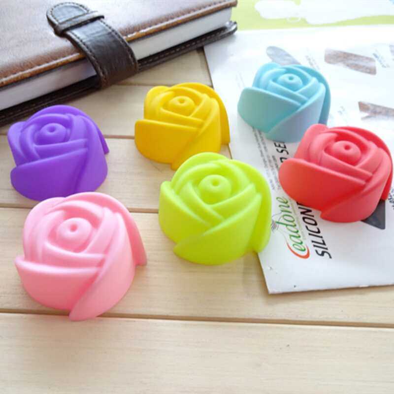 

6pcs Random Rose Chocolate Mold, Multicolor