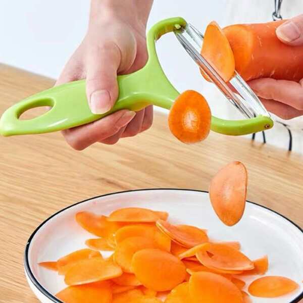 

1pc Kitchen Vegetables Peeler, Green