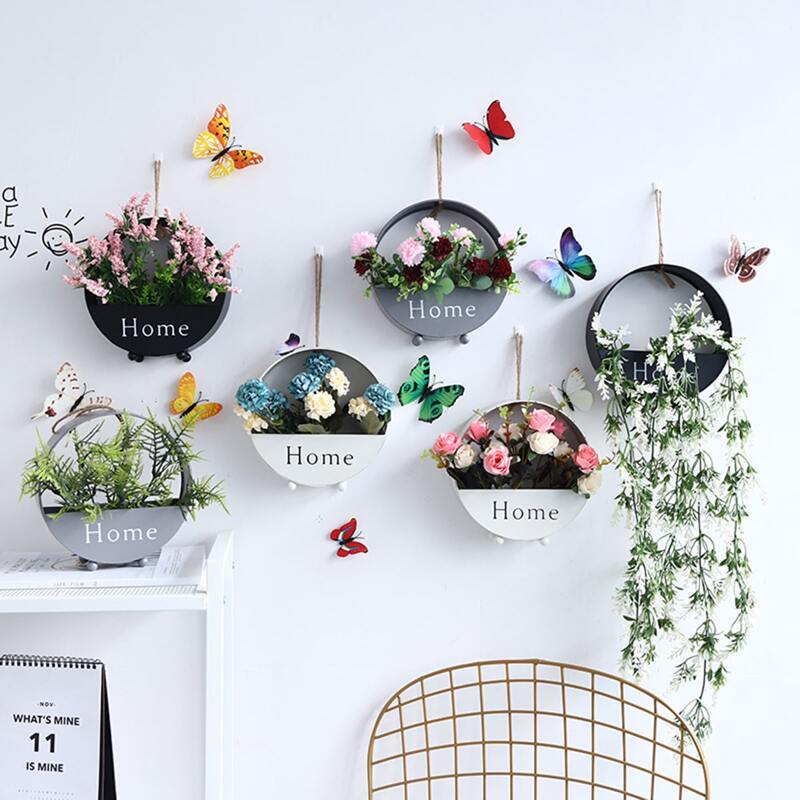 

1pc Random Ring Wall Hanging Without Flower, Multicolor