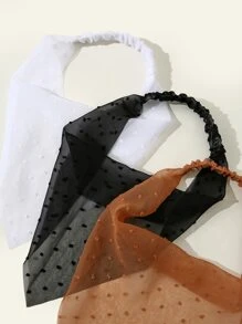 波西米亞風格3入組實色髮帶 - 彩色 - 查看 2