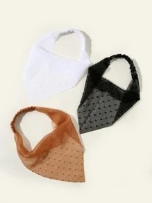 波西米亞風格3入組實色髮帶 - 彩色 - 查看 3