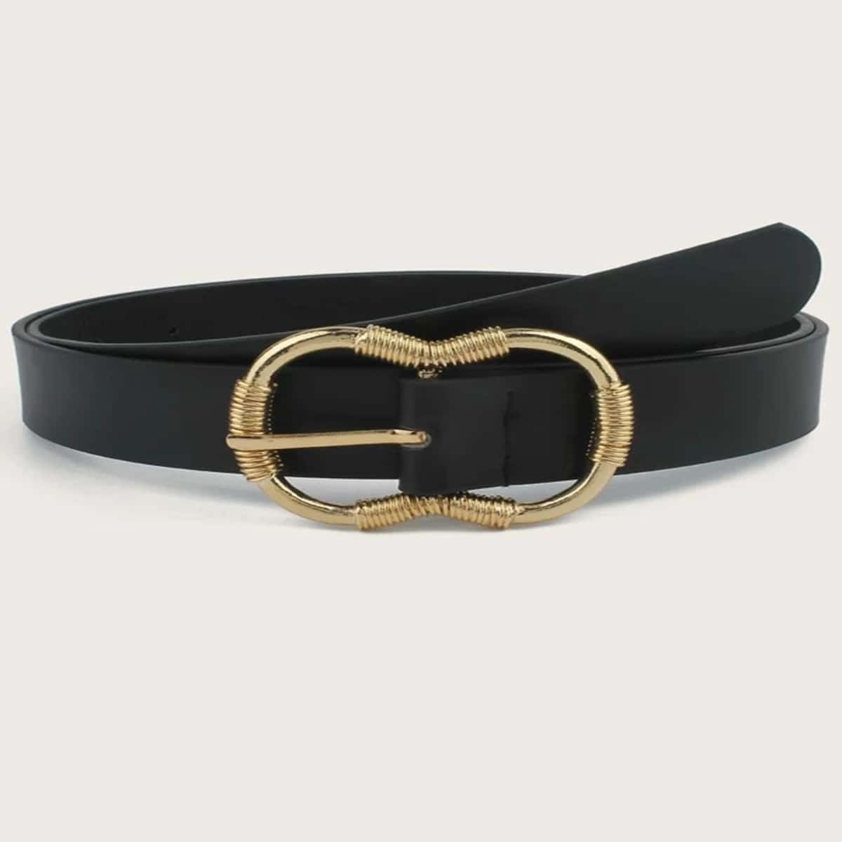 

Metal Buckle Belt, Black
