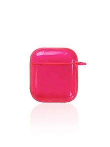 Funda transparente compatible con Airpods - Rojo - Ver 2