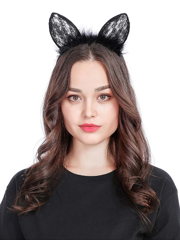 Cerceau De Cheveux Avec Oreille De Chat En Dentelle Mode En Ligne Shein France