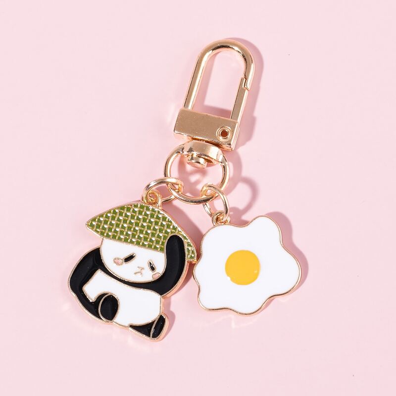 

Panda Decor Keychain, Gold