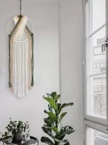 1 pieza Colgante de pared con borlas tejidas, decoración para el hogar, decoración de habitación, decoración de pared - Multicolor - Ver 4