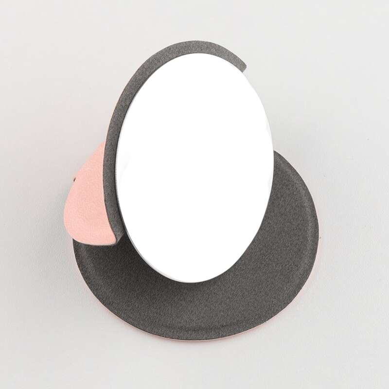

Desktop Round Makeup Mirror, Pink