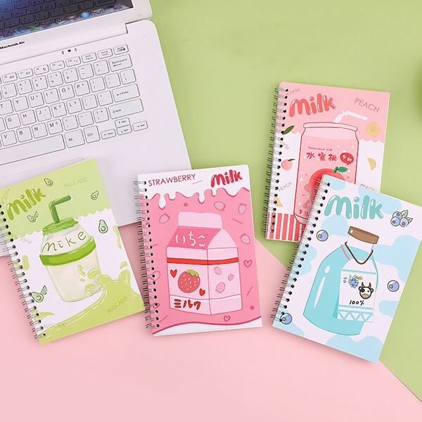 

1pc Cartoon Graphic Random Notebook, Multicolor