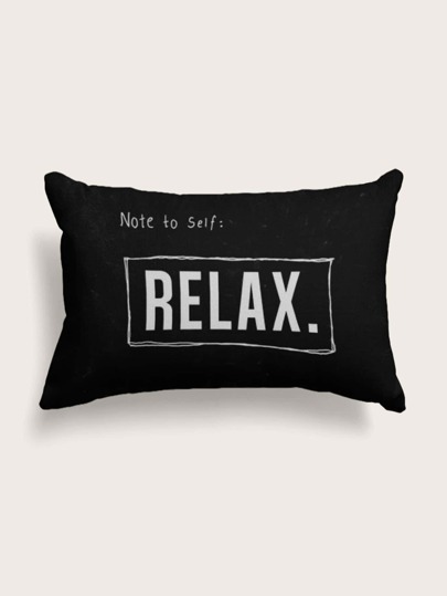 Letter Graphic Lumbar Pillowcase Without Filler, Modern Throw Pillow Cover, Pillow Insert Not Include, For Sofa, Living Room