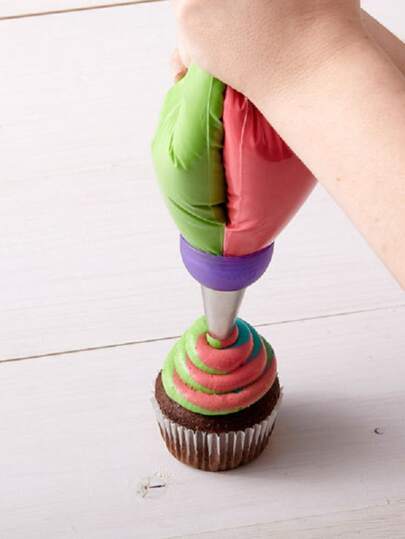 1pc Color Block Pastry Piping Nozzle, Simple PVC Piping Tip For Baking