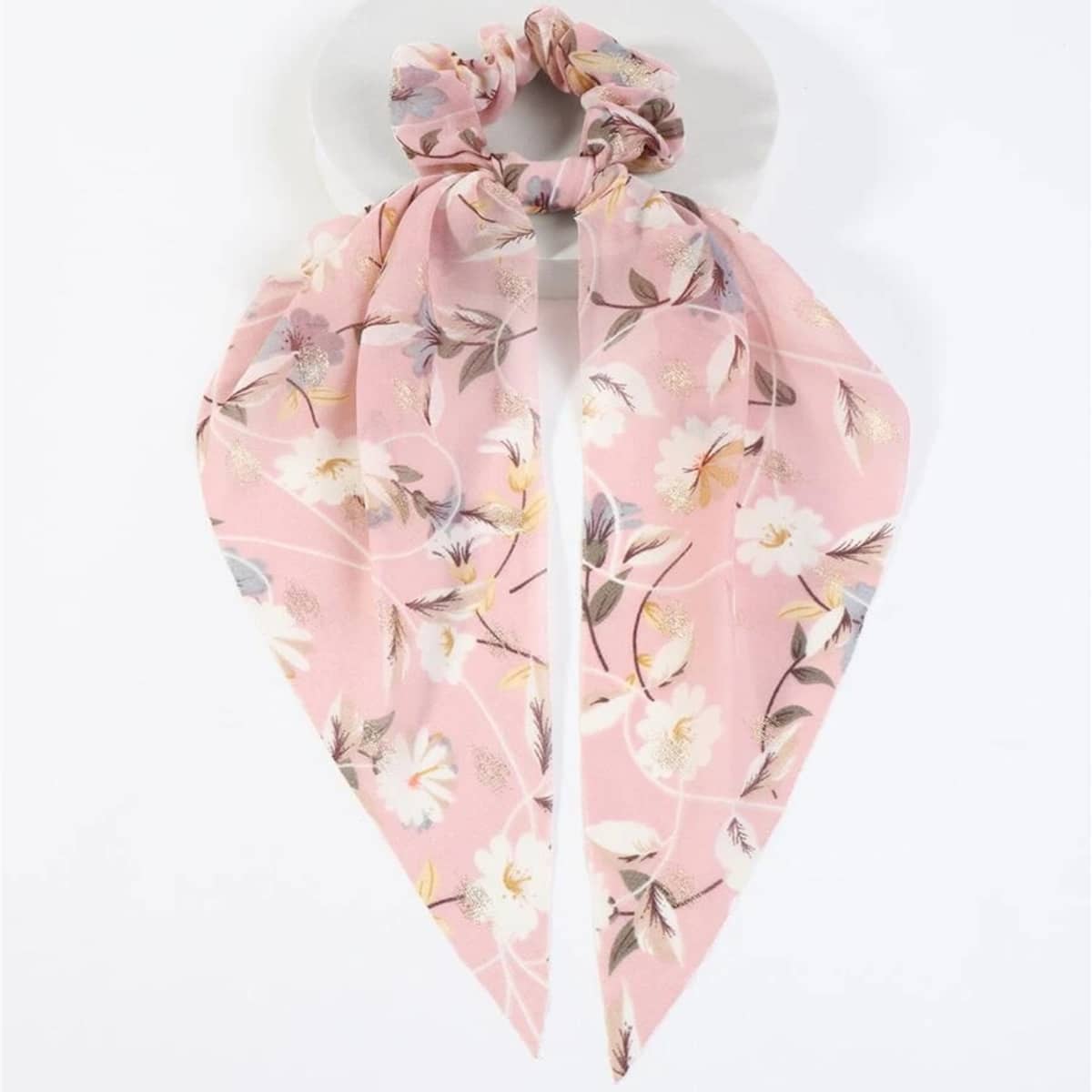 

Floral Scrunchie Scarf, Pink