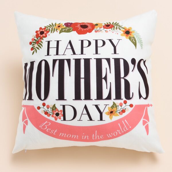 

Slogan Graphic Cushion Cover Without Filler, White