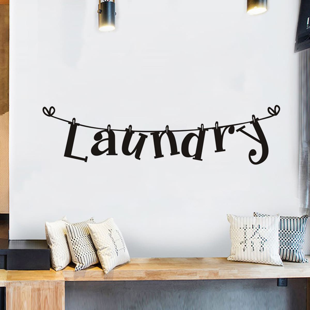 

Letter Graphic Wall Sticker, Black