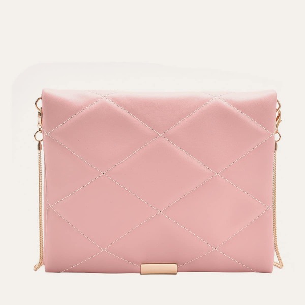 

Quilted Clutch Bag, Pink