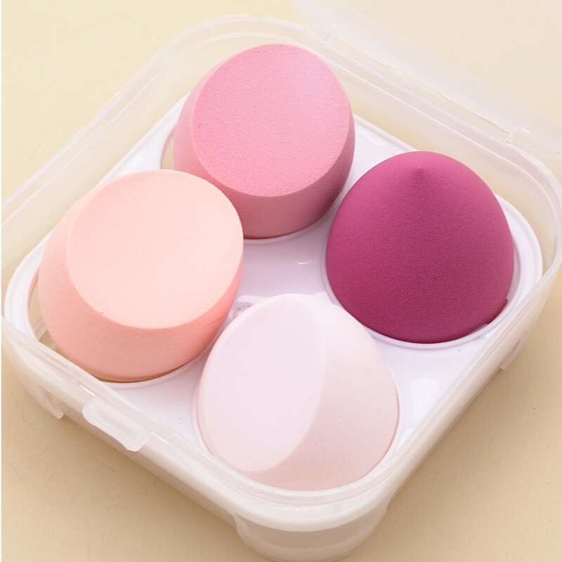 

4pcs Makeup Sponge With Box, Multicolor