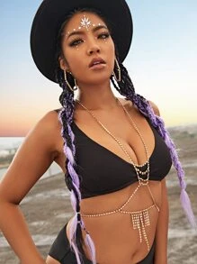 Simple Body Chain - Yellow Gold - View 3