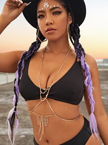 Simple Body Chain - Yellow Gold - View 4