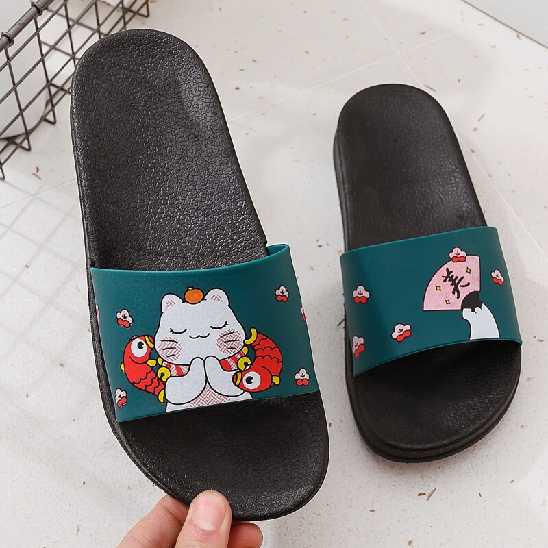 

Cartoon Cat Slides, Green