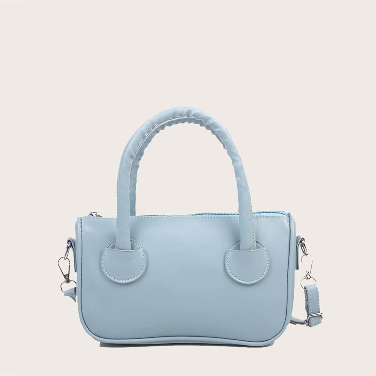 

Solid Satchel Bag, Blue