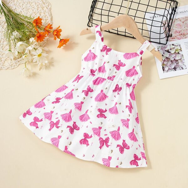 

Baby Girl Allover Figure Print Cami Dress, Multicolor