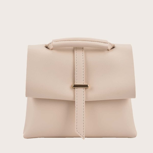 

Minimalist Flap Shoulder Bag, Beige