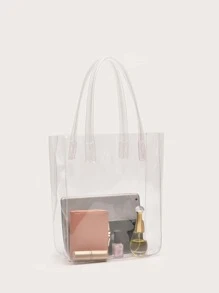 Clear Tote Bag - Clear - View 2