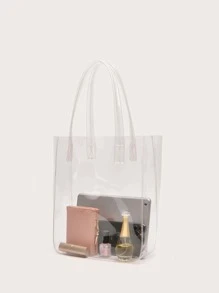 Clear Tote Bag - Clear - View 3