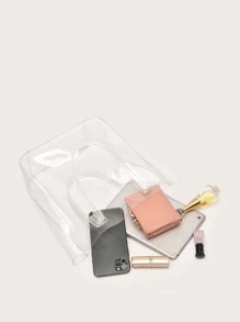 Clear Tote Bag - Clear - View 5
