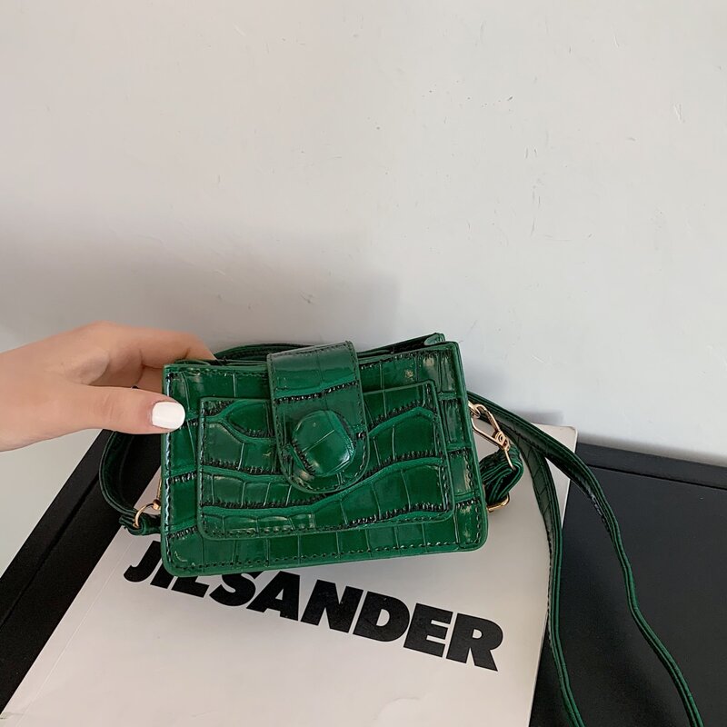 

Croc Embossed Mini Crossbody Bag, Green