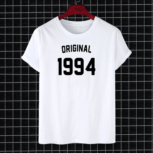 

Men Letter Graphic Round Neck Tee, White