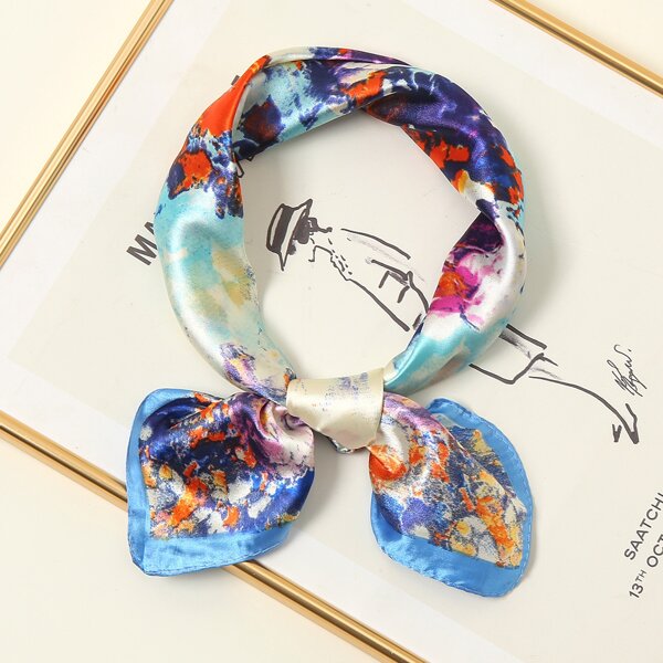 

Floral Print Bandana, Blue