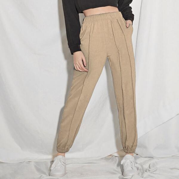 

Seam Front Slant Pocket Pants, Khaki