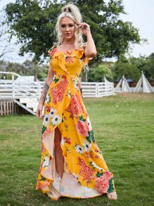 Eilly Bazar Vestido Volante Floral Bohemio - Multicolor - Ver 1