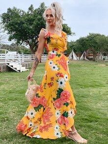 Eilly Bazar Vestido Volante Floral Bohemio - Multicolor - Ver 6