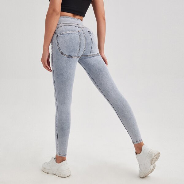 

Push Up Light Wash Skinny Jeans